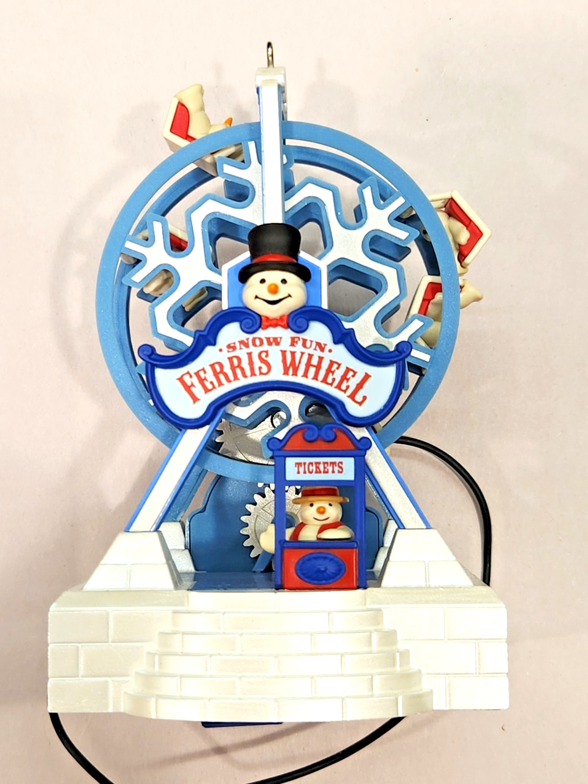Hallmark Keepsake Snow Fun Ferris Wheel Christmas Ornament Light Up Sound Motion
