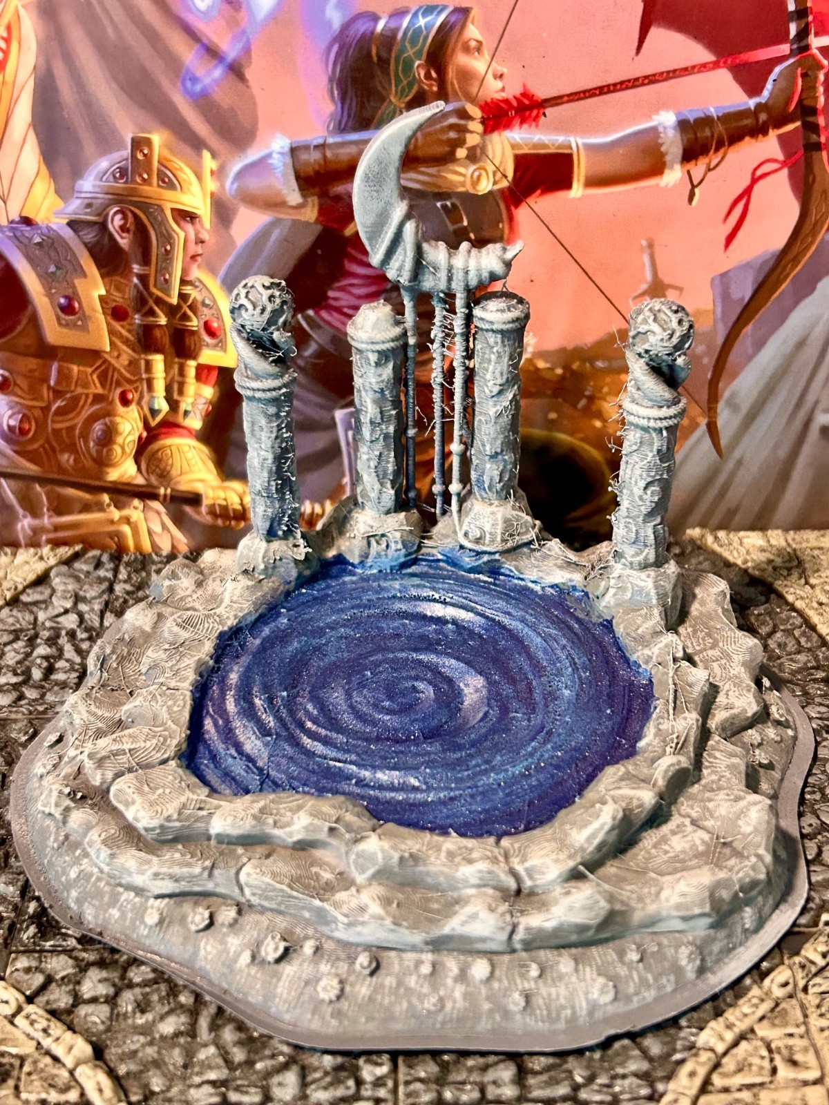 Moon Stone Druid Pool / Shrine miniature Dungeons & Dragons D&D painted terrain Moon Stone Druid Pool / Shrine miniature Dungeons & Dragons D&D painted terrain
