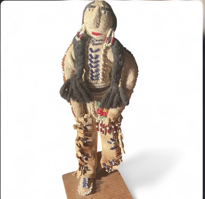 Signed Native American Sun Dance Time Wind River Reservation Handmade Doll Signed Native American Sun Dance Time Wind River Reservation Handmade Doll
