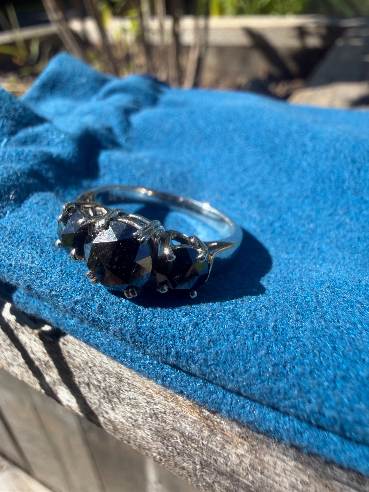 NO TARRIF Jewelry Ring Black diamond 1.79ct Platinum 900