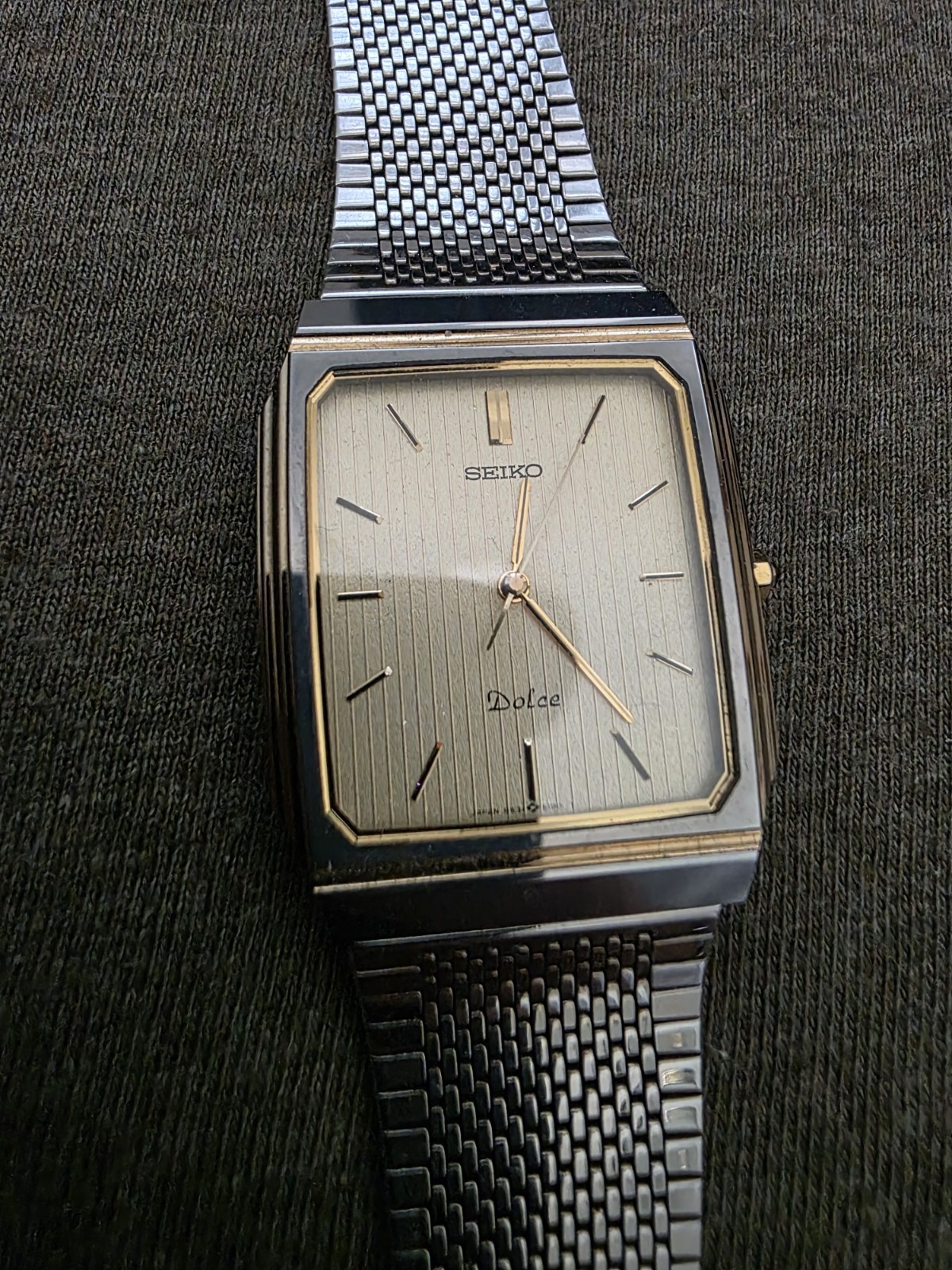 [N MINT] Seiko Dolce 9531-5160 Silver Tangsten Qz Watch New Battery From JAPAN