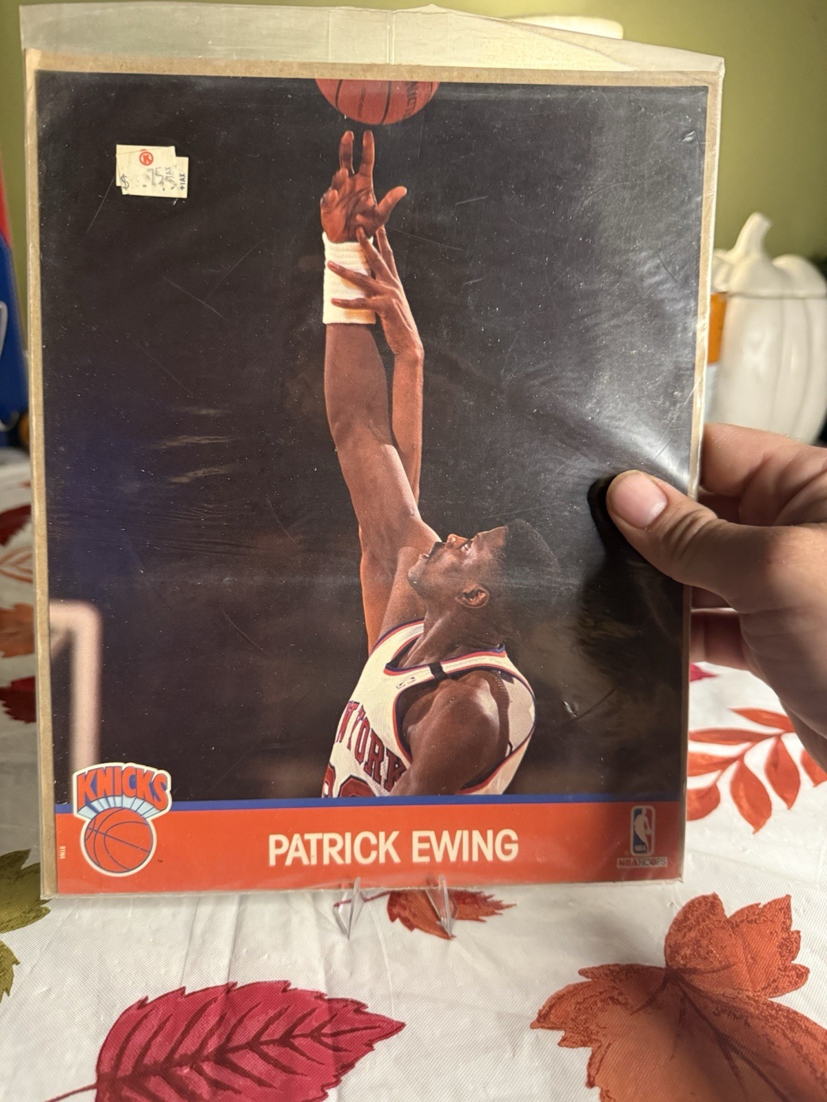 Vintage1989NBA Hoops Action Photos Patrick Ewing NewYork Knicks Sealed Pack 8x10