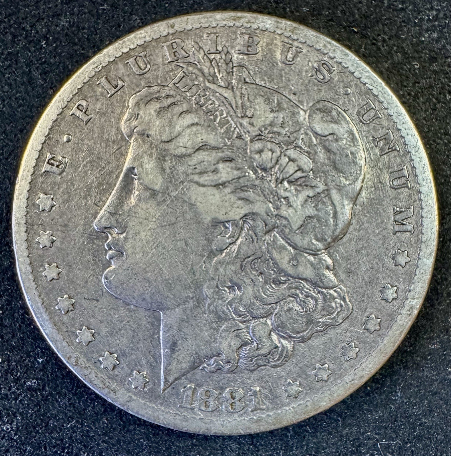Early 1881-S Morgan Silver Dollar 90% US Coin Early 1881-S Morgan Silver Dollar 90% US Coin