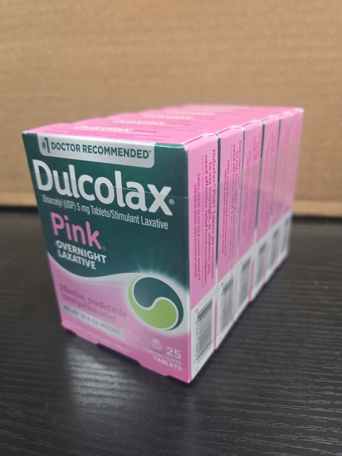 6 Packs x 25 Tablets each = 150 Dulcolax Pink Stimulant Laxative EXP 6/27 6 Packs x 25 Tablets each = 150 Dulcolax Pink Stimulant Laxative EXP 6/27