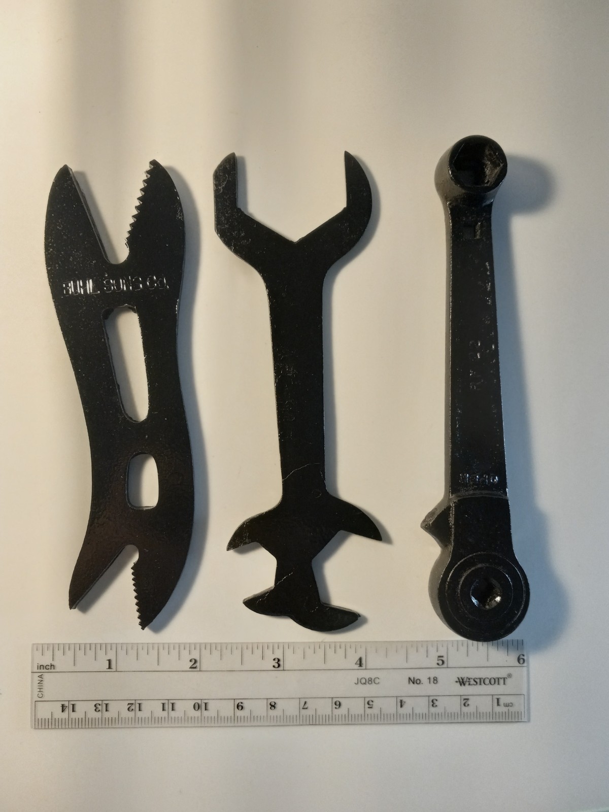 Vintage B.H.M. Company READY GRIP Alligator Wrench ~ And Pocket Wrenches 1920's