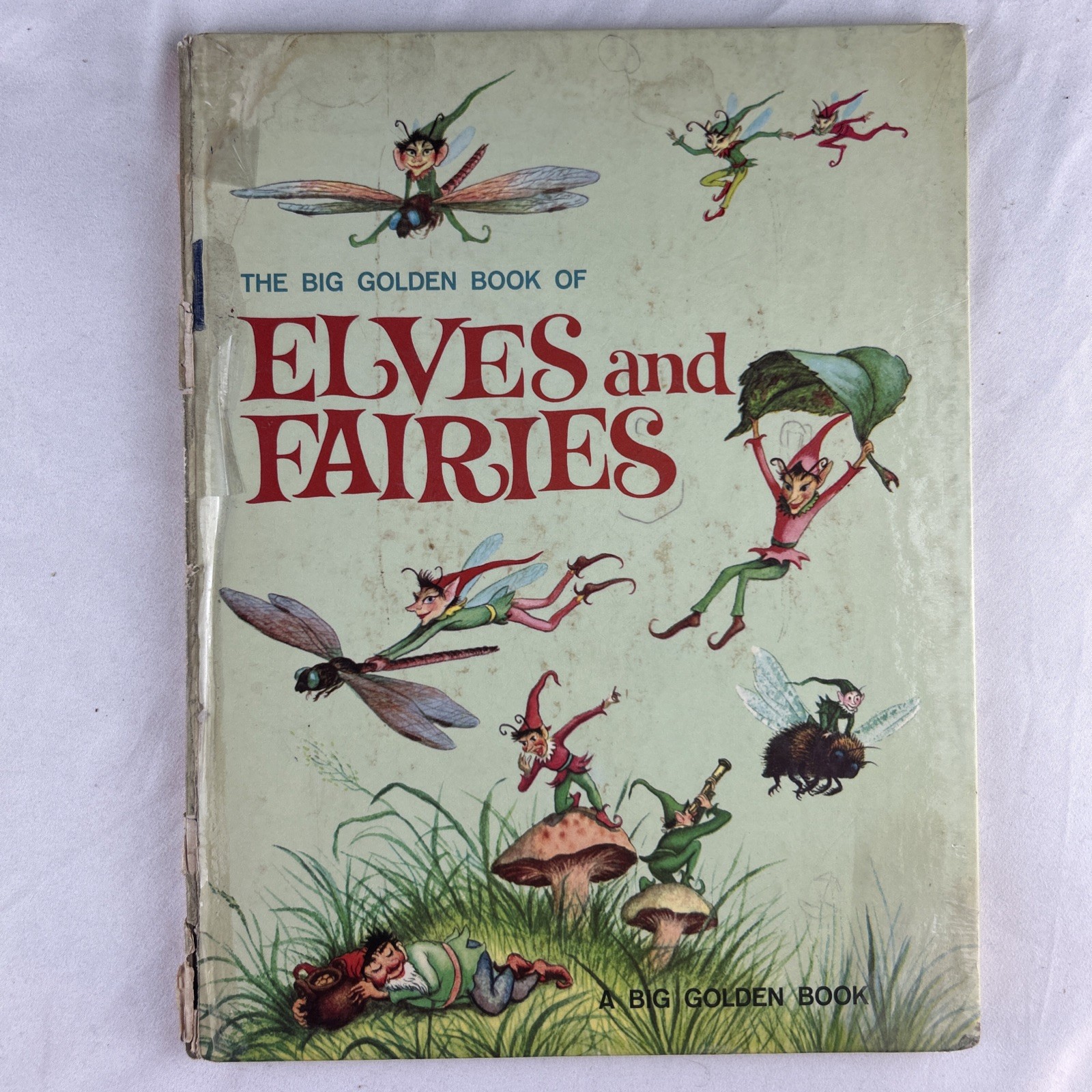 The Big Golden Book of Elves and Fairies Vintage Children\'s Storybook 10x13 1951 The Big Golden Book of Elves and Fairies Vintage Children\'s Storybook 10x13 1951