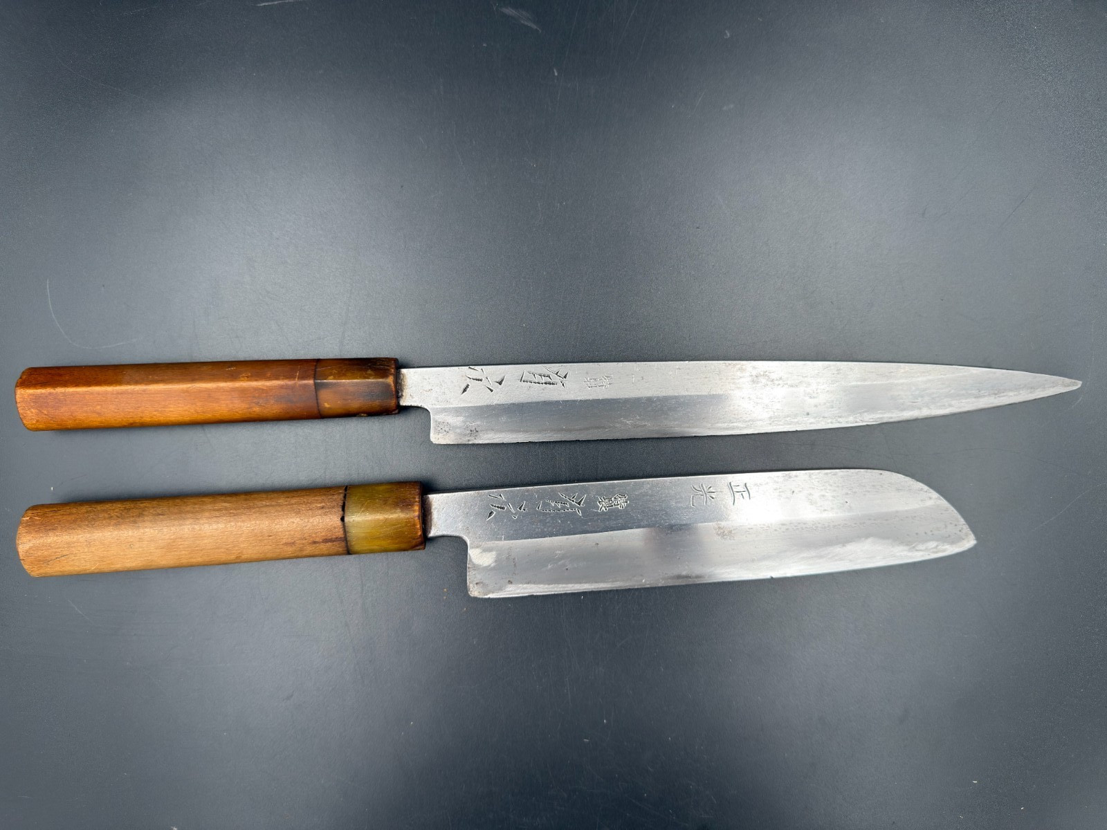 2pc ARITSUGU Tokusei Knife Set Yanagiba 250mm Kamagata Usuba 195mm Buffalo Japan