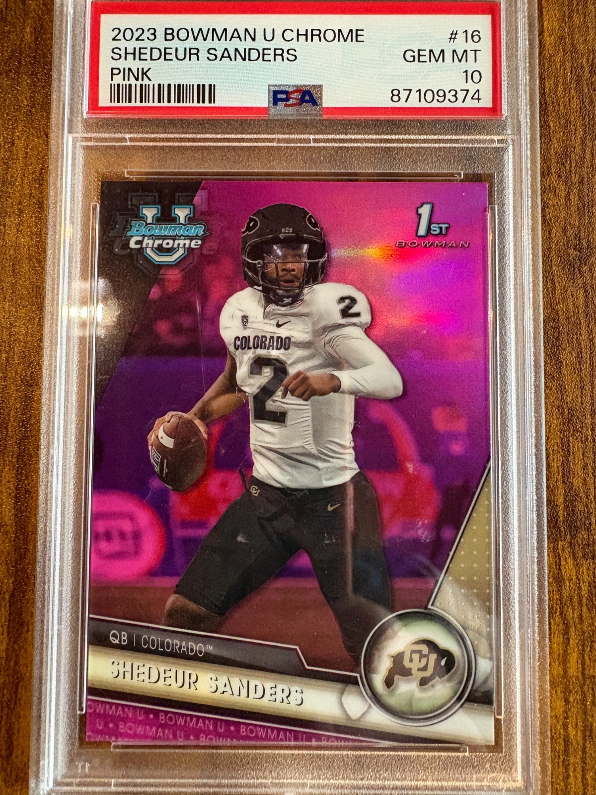 2023 PSA 10 Shedeur Sanders Pink Refractor #5 of 15 Total Printed 2023 PSA 10 Shedeur Sanders Pink Refractor #5 of 15 Total Printed