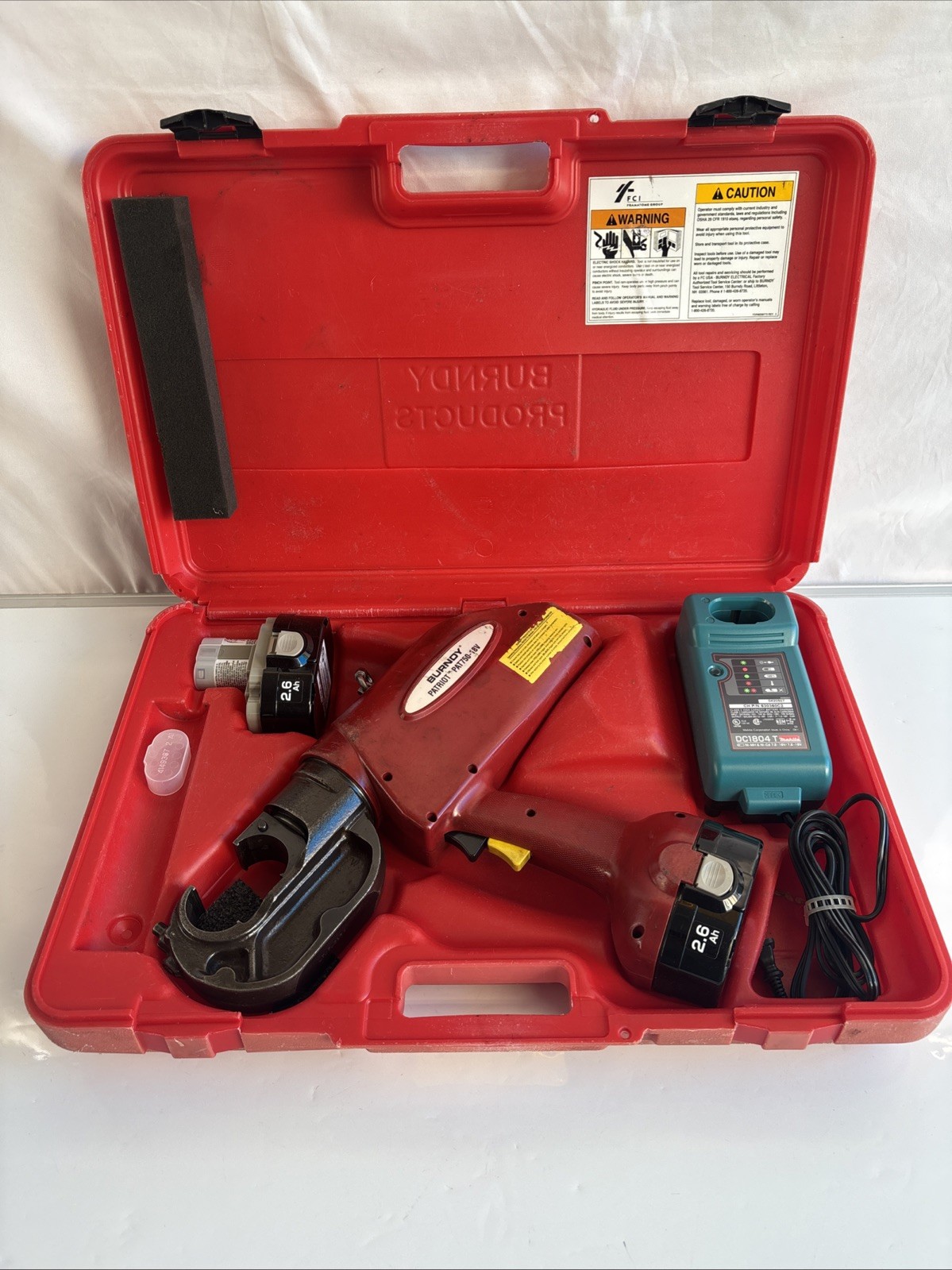 Burndy Patriot PAT750-18V Hydraulic Greenlee Crimper Crimping Tool Burndy Patriot PAT750-18V Hydraulic Greenlee Crimper Crimping Tool