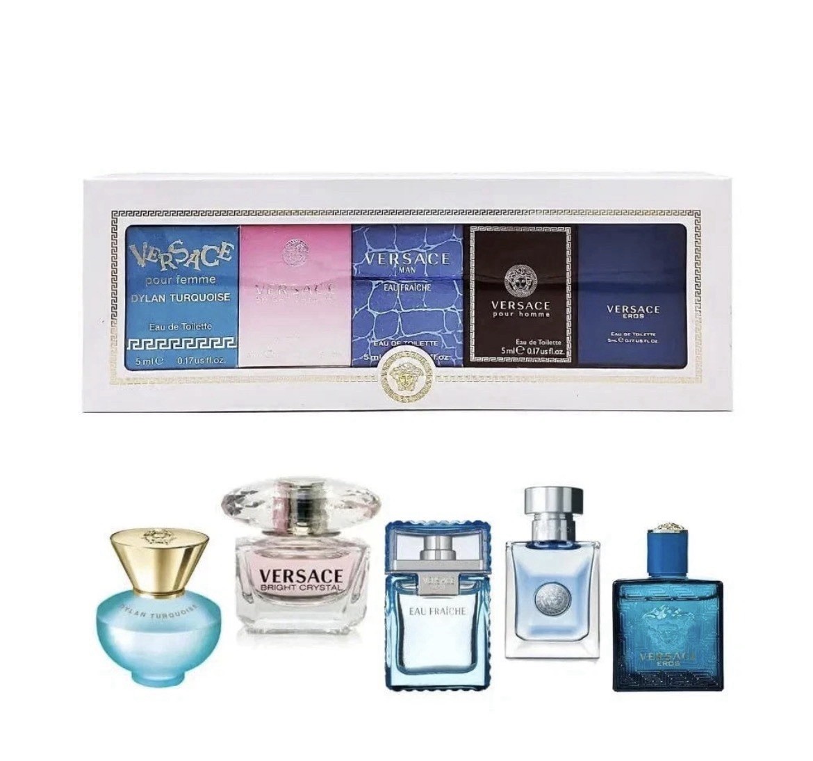 Versace Miniatures Collection by Versace for Unisex-5 Pc Mini Gift Set