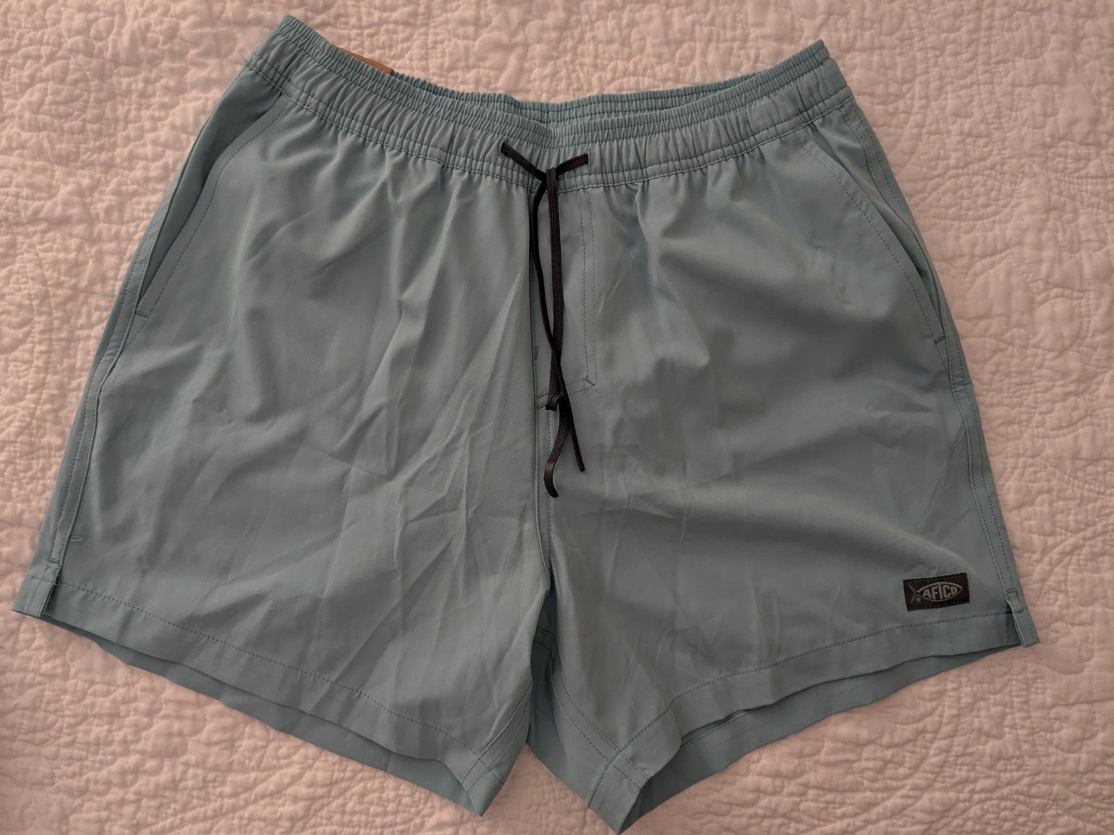 NWT AFTCO Strike Swim Shorts Mens Small Light Blue 5.5 Fishing Trunks Liner M234 NWT AFTCO Strike Swim Shorts Mens Small Light Blue 5.5 Fishing Trunks Liner M234