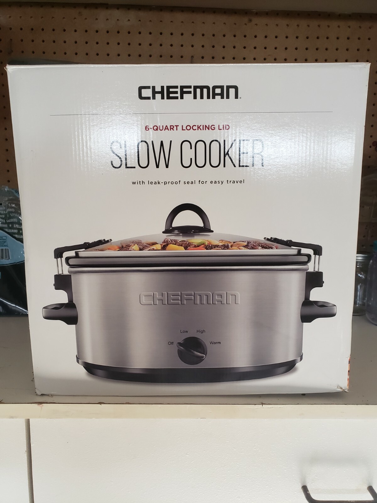 Chefman - 6 Quart Locking Lid Slow Cooker Chefman - 6 Quart Locking Lid Slow Cooker