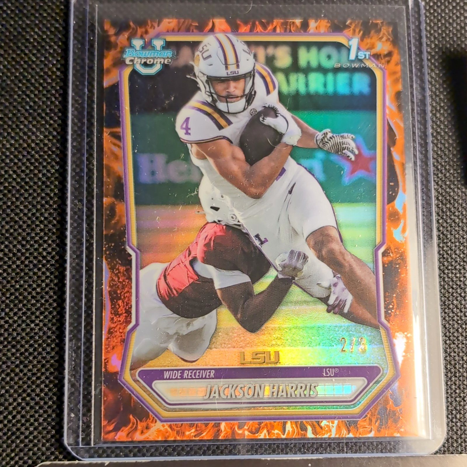 2026 Bowman Chrome Football Jackson Harris Orange Flames Refractor 2/3 BCP-56 2026 Bowman Chrome Football Jackson Harris Orange Flames Refractor 2/3 BCP-56
