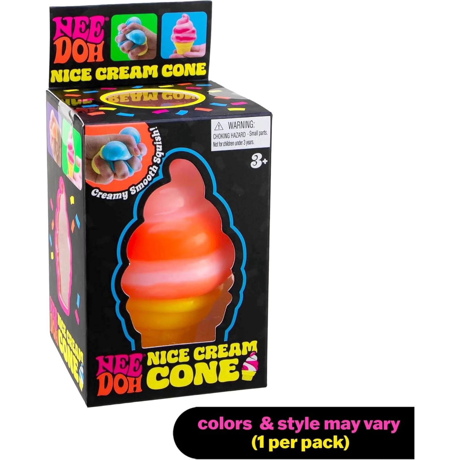 Schylling Nee Doh Nice Cream Cone Tactile Squishy Squeeze Toy Pink 3+ Schylling Nee Doh Nice Cream Cone Tactile Squishy Squeeze Toy Pink 3+
