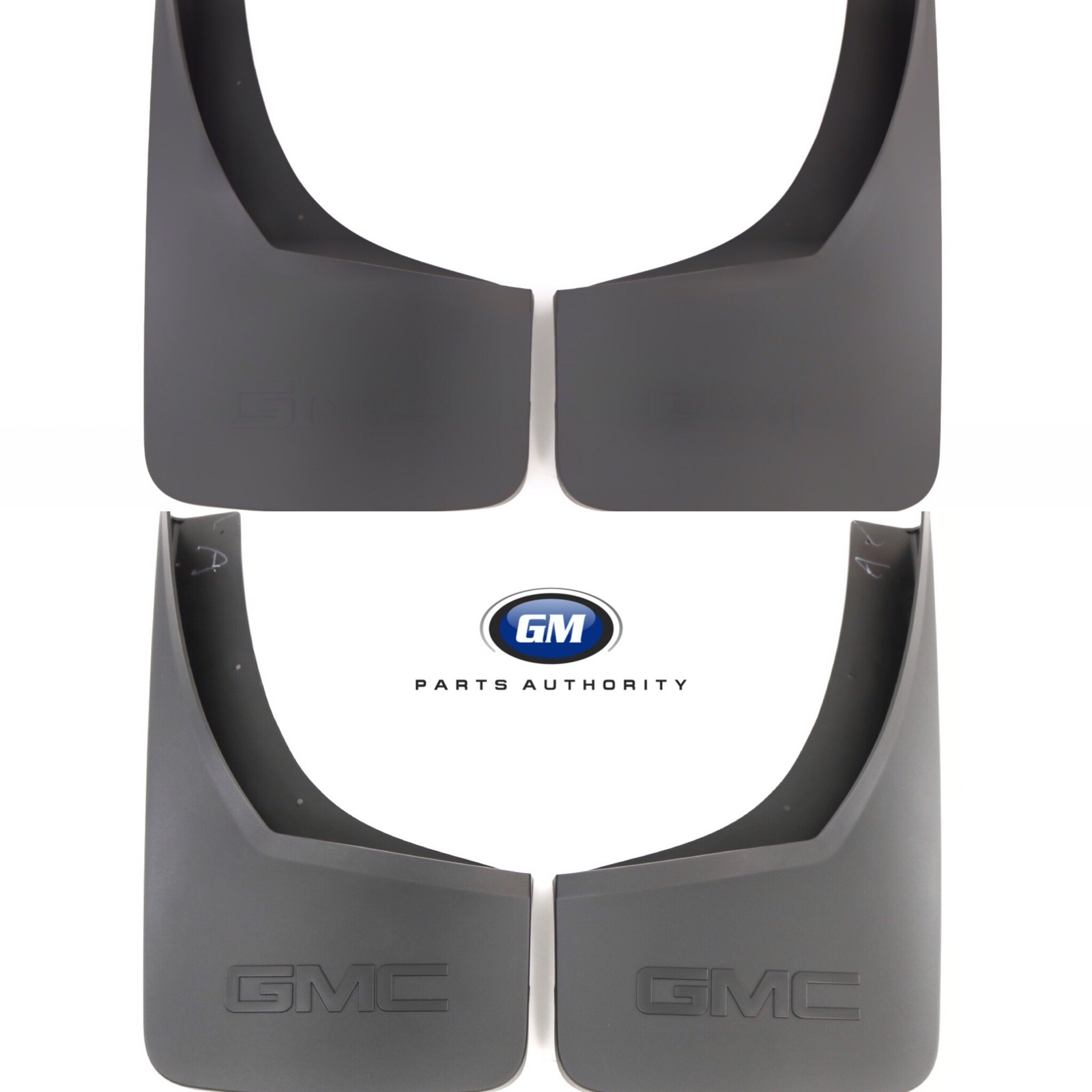 2014-2018 GMC Sierra Molded Splash Guard Package Front & Rear Black Grained OEM 2014-2018 GMC Sierra Molded Splash Guard Package Front & Rear Black Grained OEM