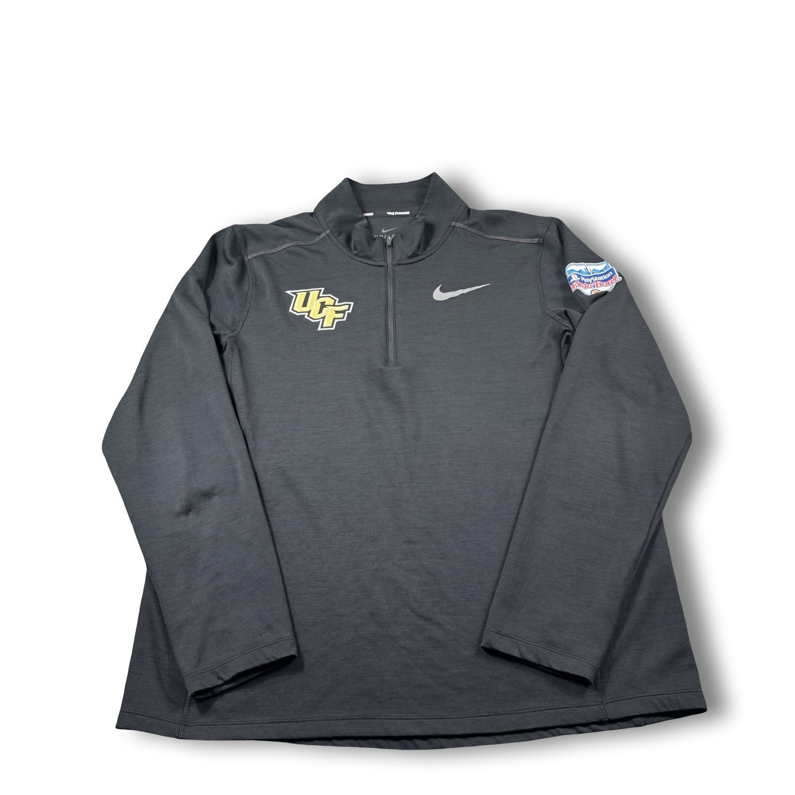 Nike Dri-Fit UCF Knights Team-Issued PlayStation Fiesta Bowl Black 1/4 Zip Men L Nike Dri-Fit UCF Knights Team-Issued PlayStation Fiesta Bowl Black 1/4 Zip Men L