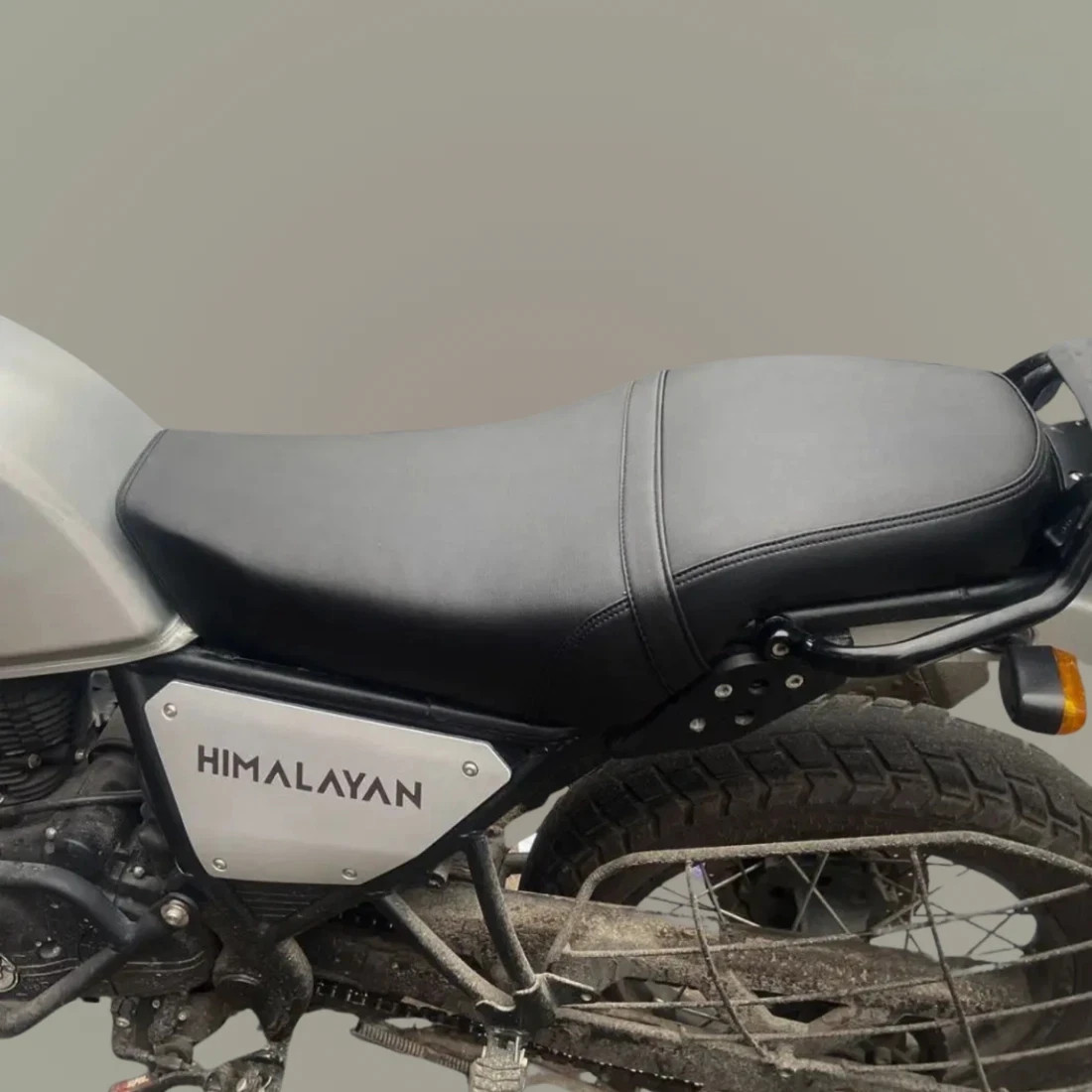 Royal Enfield Himalayan 411 Compatible Vegan Leather Brat Slim Touring Seat