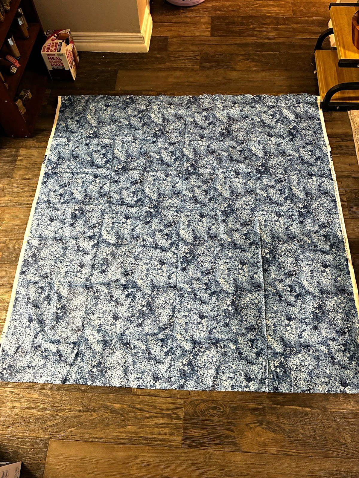 Vintage 1950s Jean B. 5th Avenue Designs Blue Floral Cotton Fabric – 1 Yard Vintage 1950s Jean B. 5th Avenue Designs Blue Floral Cotton Fabric – 1 Yard
