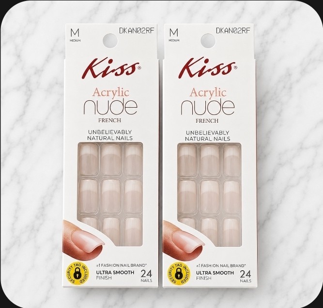 2 x Kiss DKAN02RF Medium Acryic Nude French Unbelievably Natural Nails 24 ea NIB 2 x Kiss DKAN02RF Medium Acryic Nude French Unbelievably Natural Nails 24 ea NIB