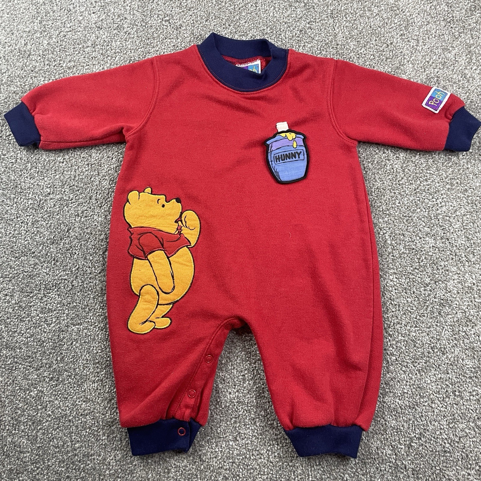 Vintage Dinsey Winnie the Pooh Jumpsuit Romper Button Closure 90s Size 6/9 M