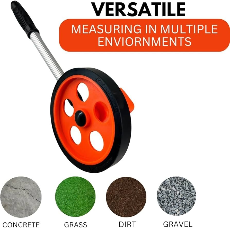 Telescopic Walking Wheel Tape Measure Measuring Wheel Adjustable 1,000\' Feet