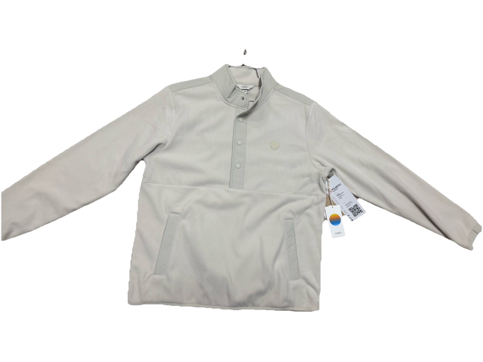 NWT VUORI Polartec Aspen 1/2 Snap Pullover Large Mushroom NWT VUORI Polartec Aspen 1/2 Snap Pullover Large Mushroom