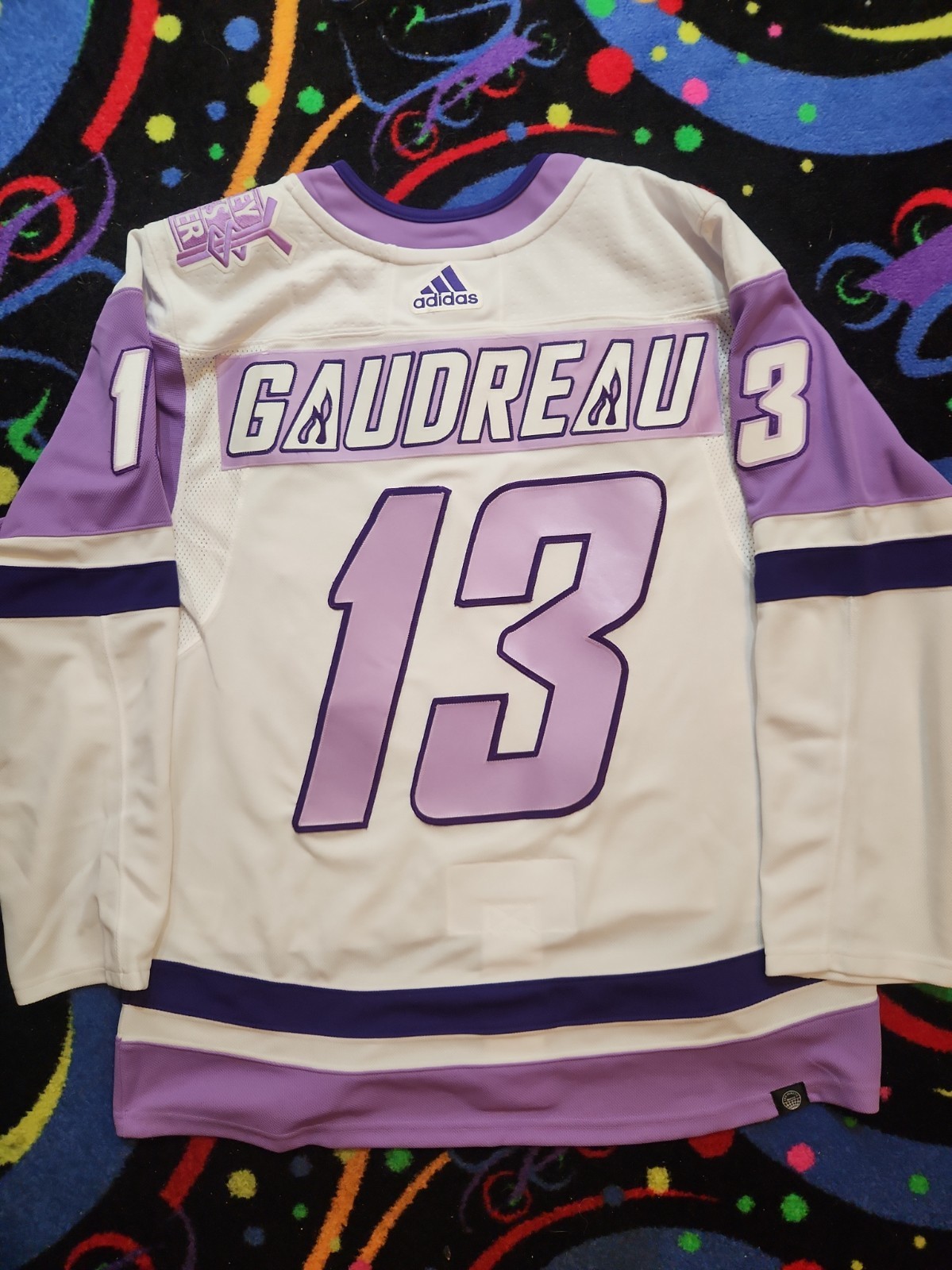 NWT Johnny GAUDREAU Calgary Flames Hockey Fights Cancer 52 Addias Jersey MUST C NWT Johnny GAUDREAU Calgary Flames Hockey Fights Cancer 52 Addias Jersey MUST C