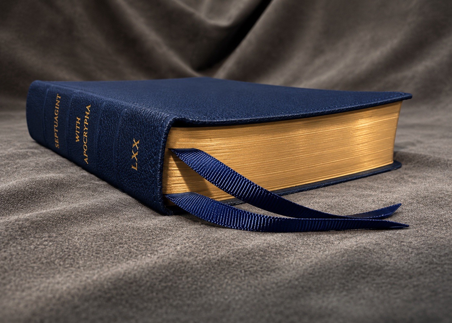 septuagint with apocrypha greek and english Brenton Leather LXX Navy Blue