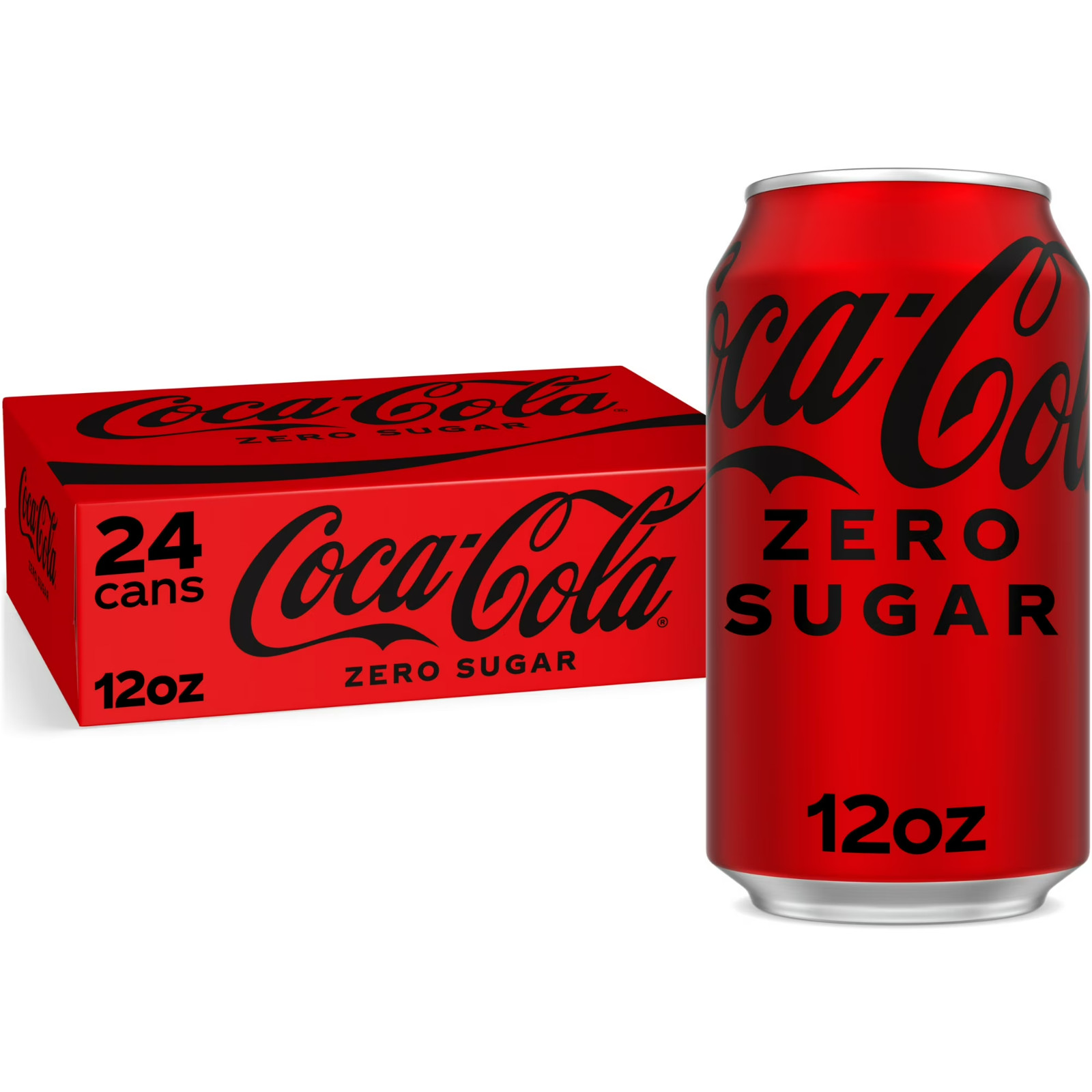 Coca-Cola Zero Sugar Soda Pop Zero Sugar, 12 fl oz, Pack of 24 Coca-Cola Zero Sugar Soda Pop Zero Sugar, 12 fl oz, Pack of 24