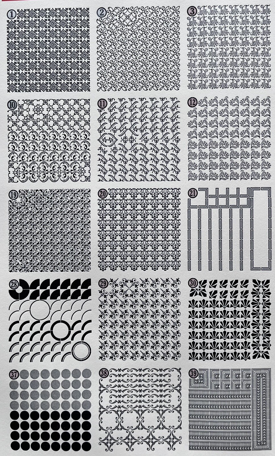 New Letterpress Type - 18-point Borders. 64 Identical Pieces In Each Font