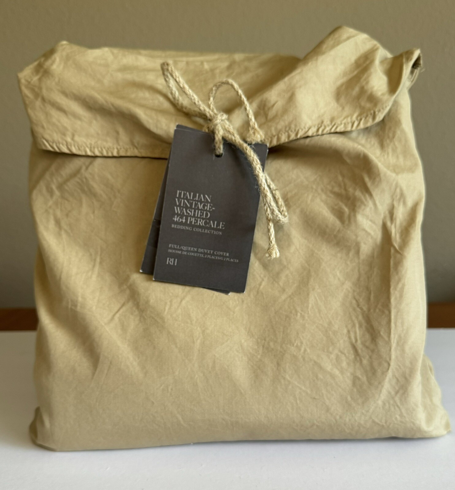 Restoration Hardware Italian Vintage-Washed 464 Percale Full/Queen Duvet Cover