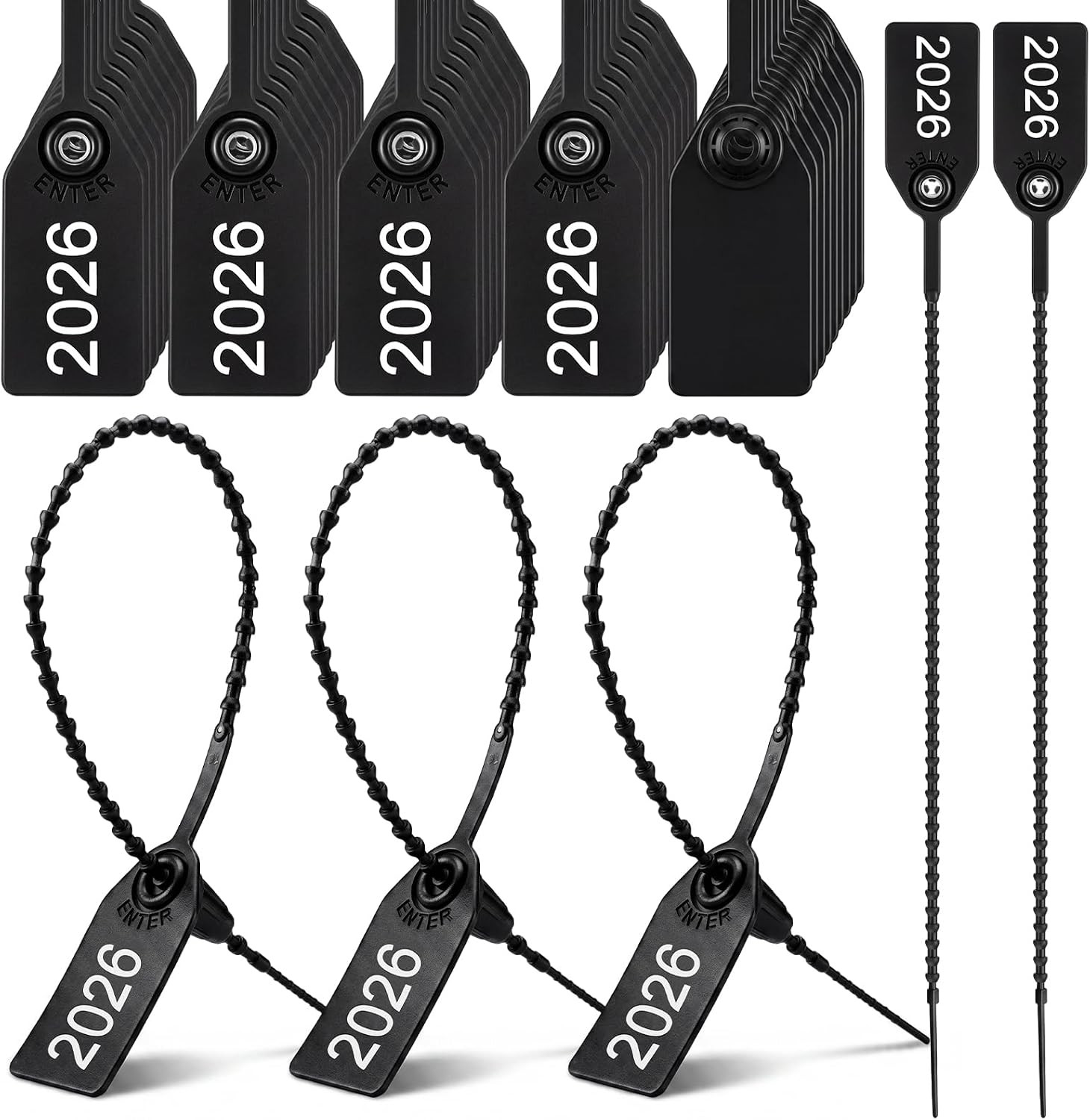500 Pcs Plastic Tamper Seals Bulk 2026 Black Zip Ties for Fire Extinguishers 500 Pcs Plastic Tamper Seals Bulk 2026 Black Zip Ties for Fire Extinguishers