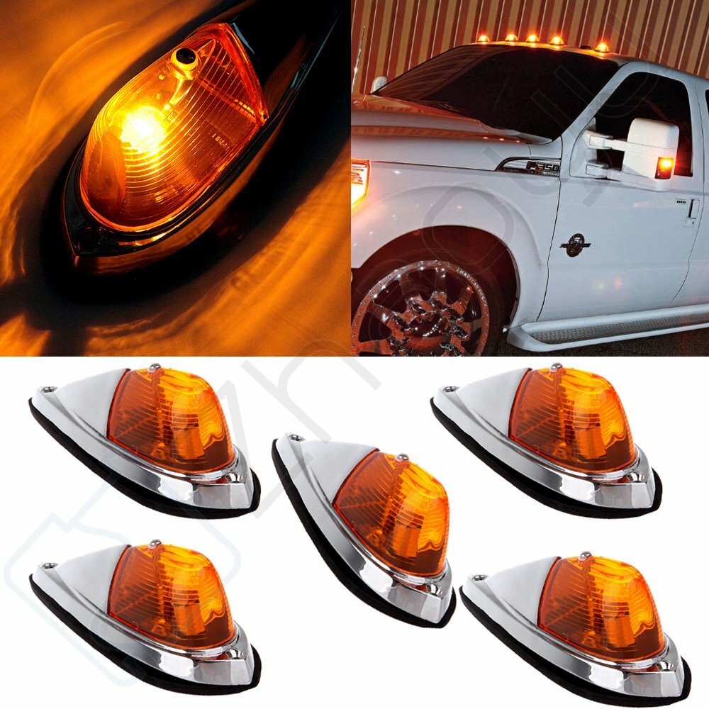 5pcs Truck Semi-trailer Amber Cab Marker Roof Running Clearance Lights for Dodge 5pcs Truck Semi-trailer Amber Cab Marker Roof Running Clearance Lights for Dodge