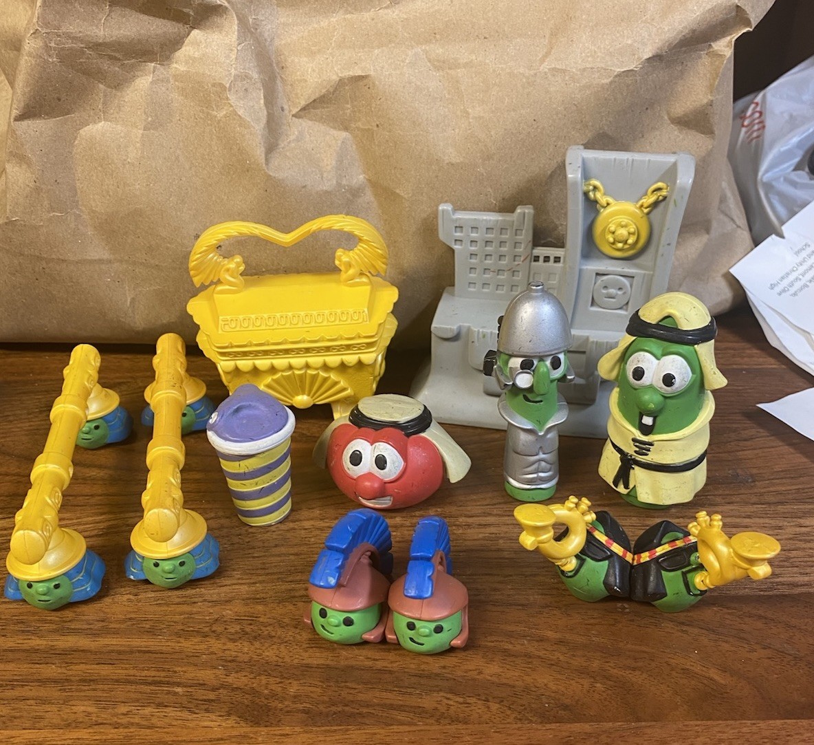 Vintage 1999 Veggie Tales Josh and the Big Wall Playset Big Idea