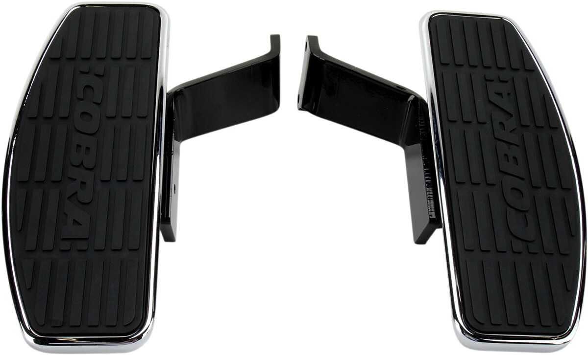 Cobra Boulevard Front Floorboard Kit Steel Rubber Chrome