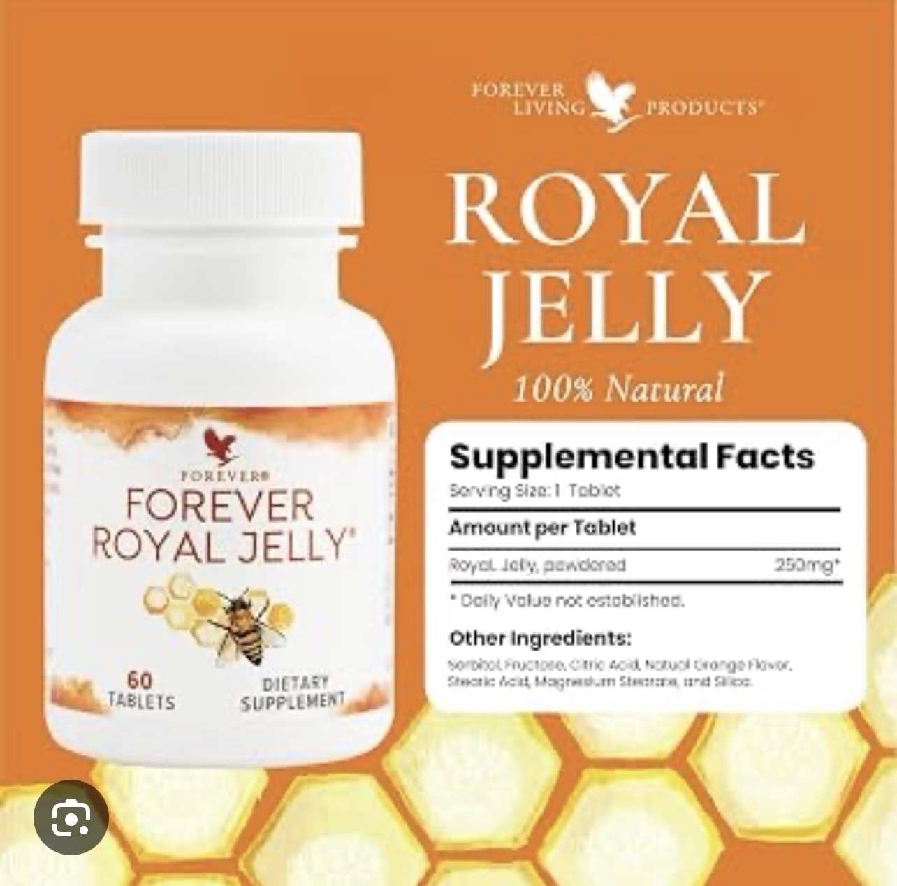 Forever Royal Jelly by Forever Living, 60 Tablets, 100% Natural Energy Supple... Forever Royal Jelly by Forever Living, 60 Tablets, 100% Natural Energy Supple...