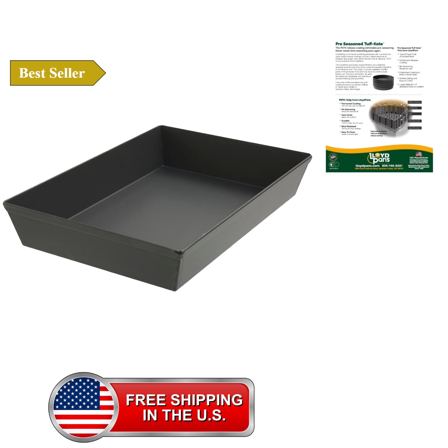 Detroit Style Pizza Pan 12 Inch by 17 Inch by 2.8 Inch - PSTK Detroit Style Pizza Pan 12 Inch by 17 Inch by 2.8 Inch - PSTK