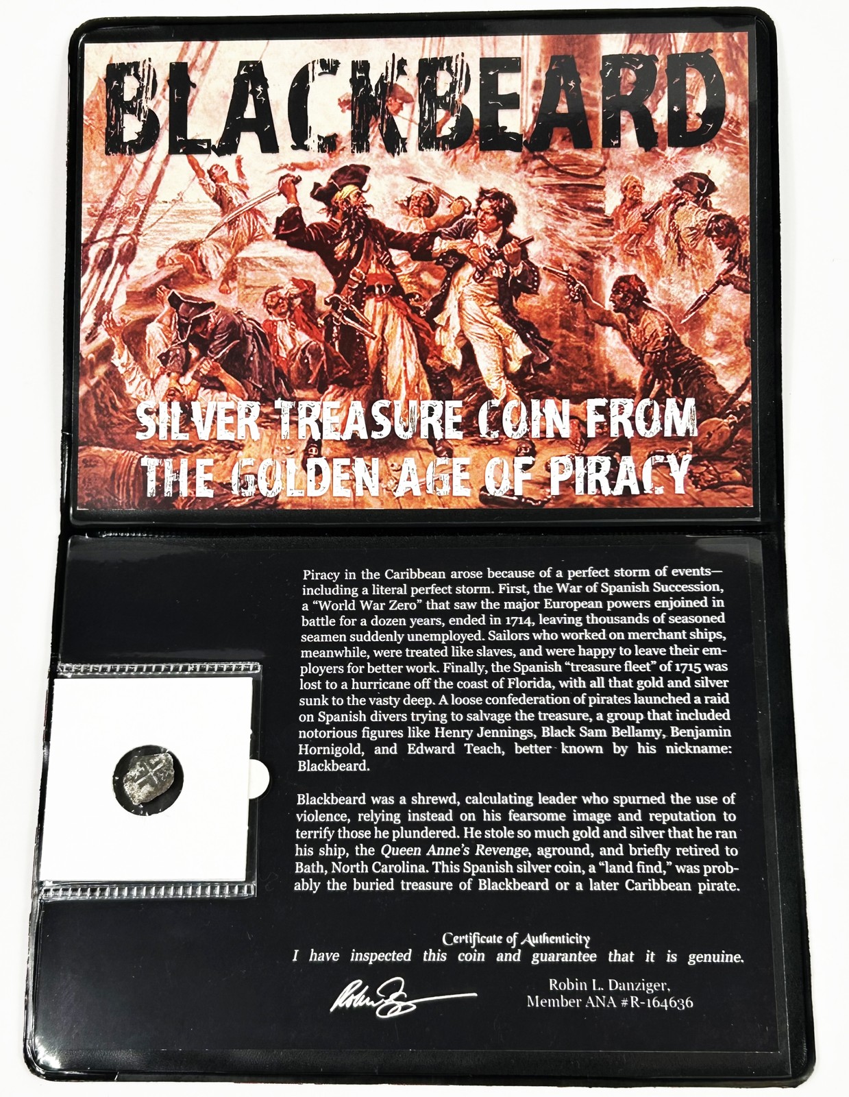1/2 Real 1715 Spain Blackbeard Silver Treasure