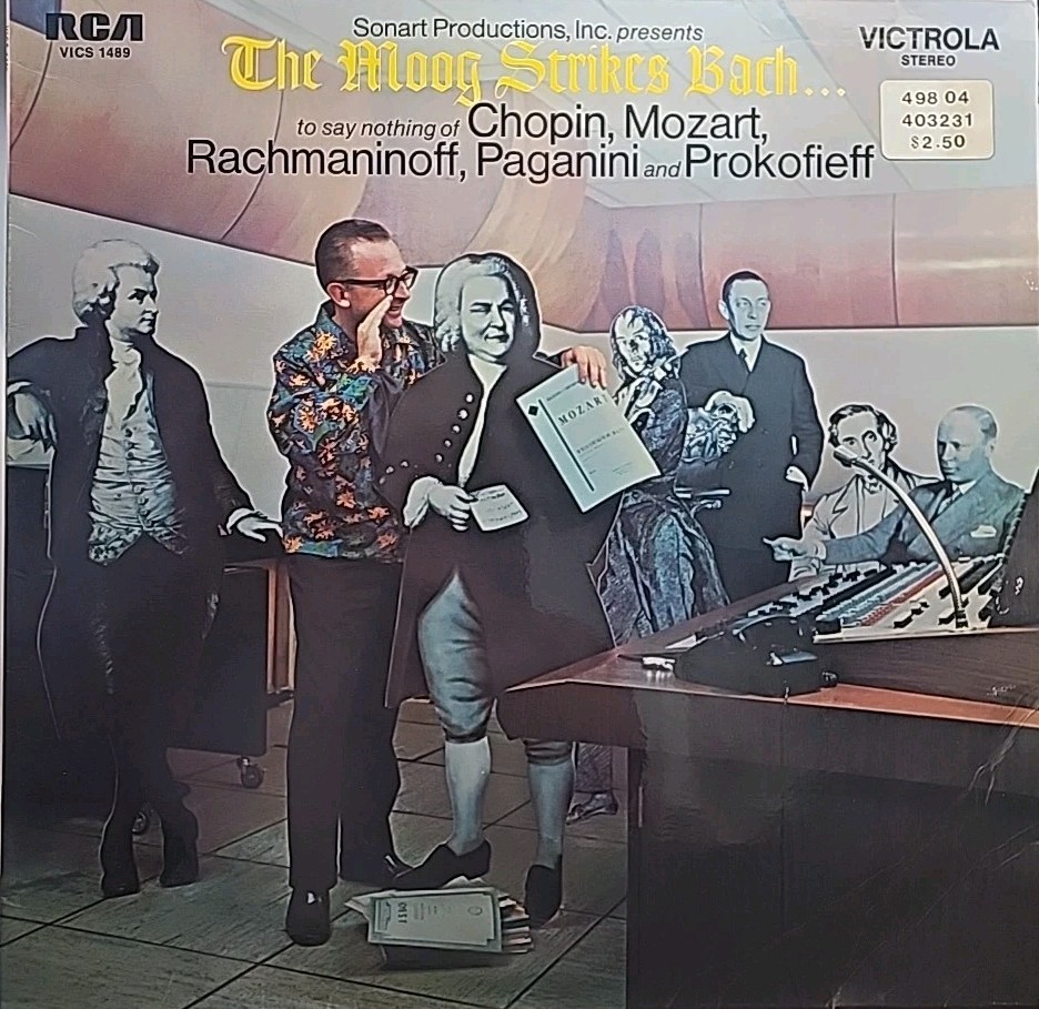 The Moog Strikes Bach GERMAN Press Hans Wurman 1970 Vinyl Chopin Mozart 