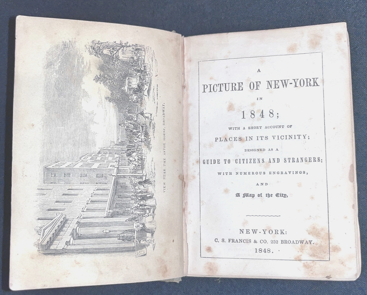 Rare 1848 New York Guidebook -\ Rare 1848 New York Guidebook -\