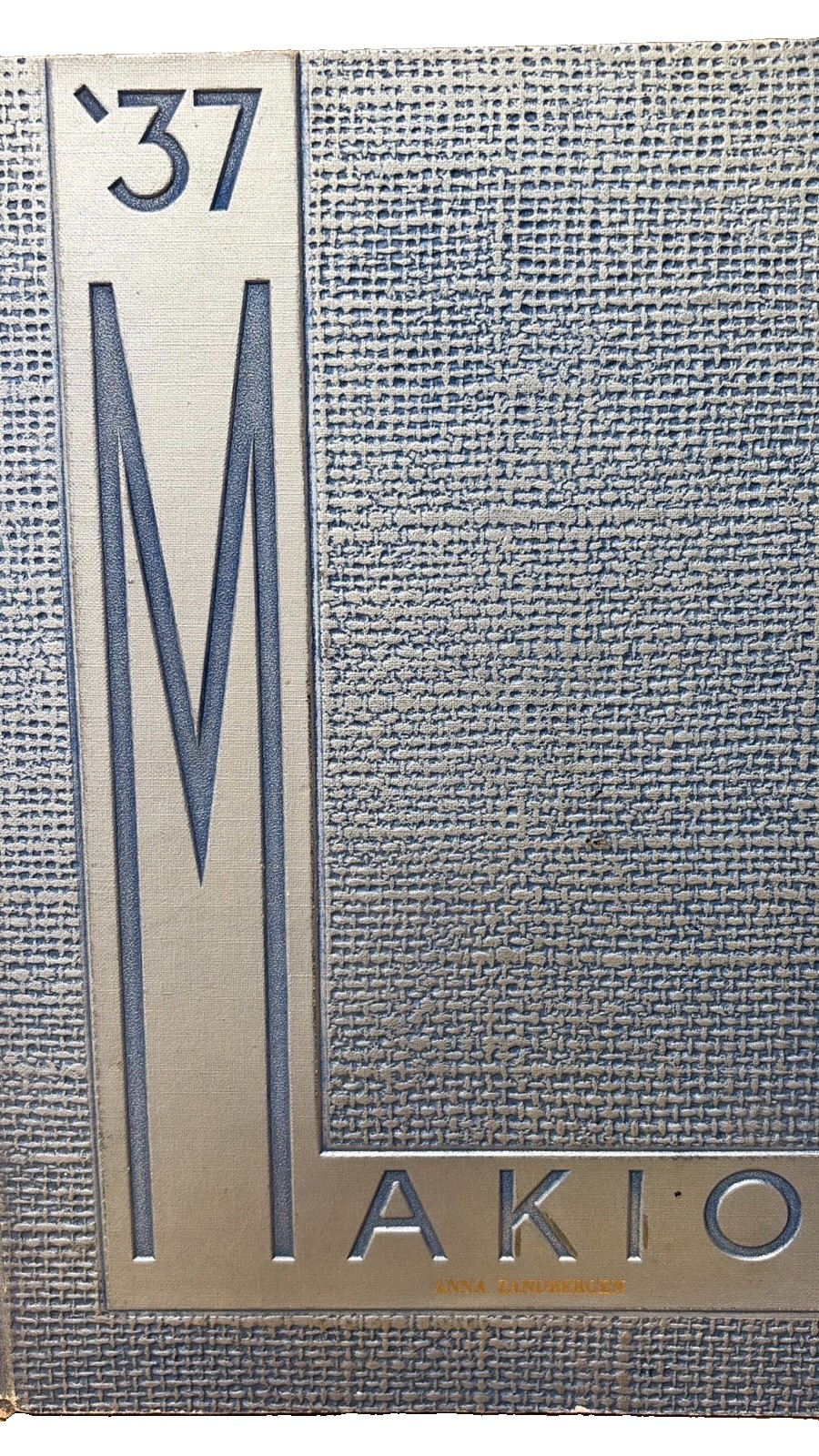VTG 1937/38 MAKIO Redlands Calif High School Yearbooks Anna Zandbergen