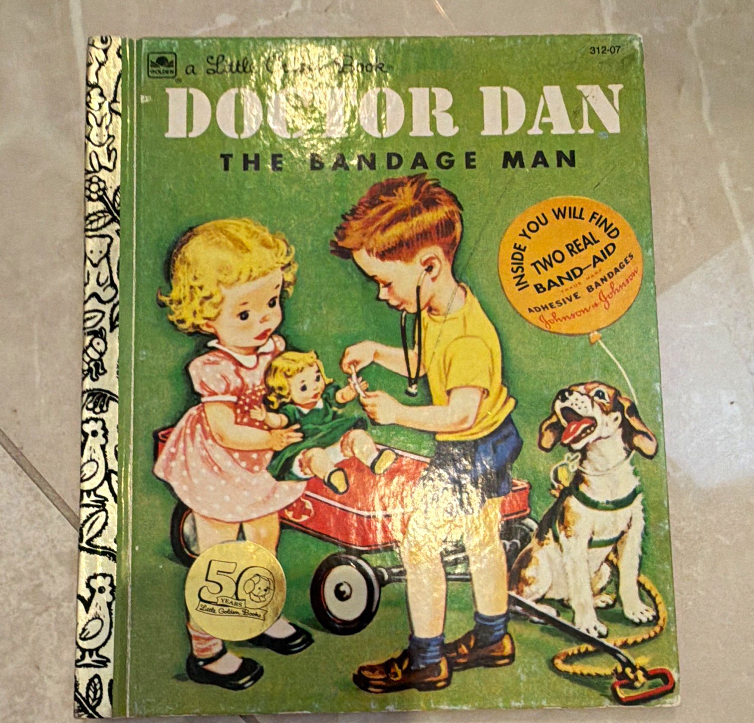 Vintage 1992 Doctor Dan the Bandage Man Little Golden Book 50th Anniversary