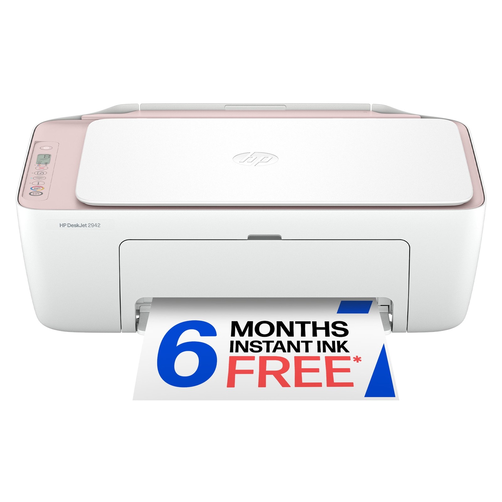 HP DeskJet 2942 All-in-One Inkjet Printer, Wireless, Flatbed Scanner, 60-Sheet