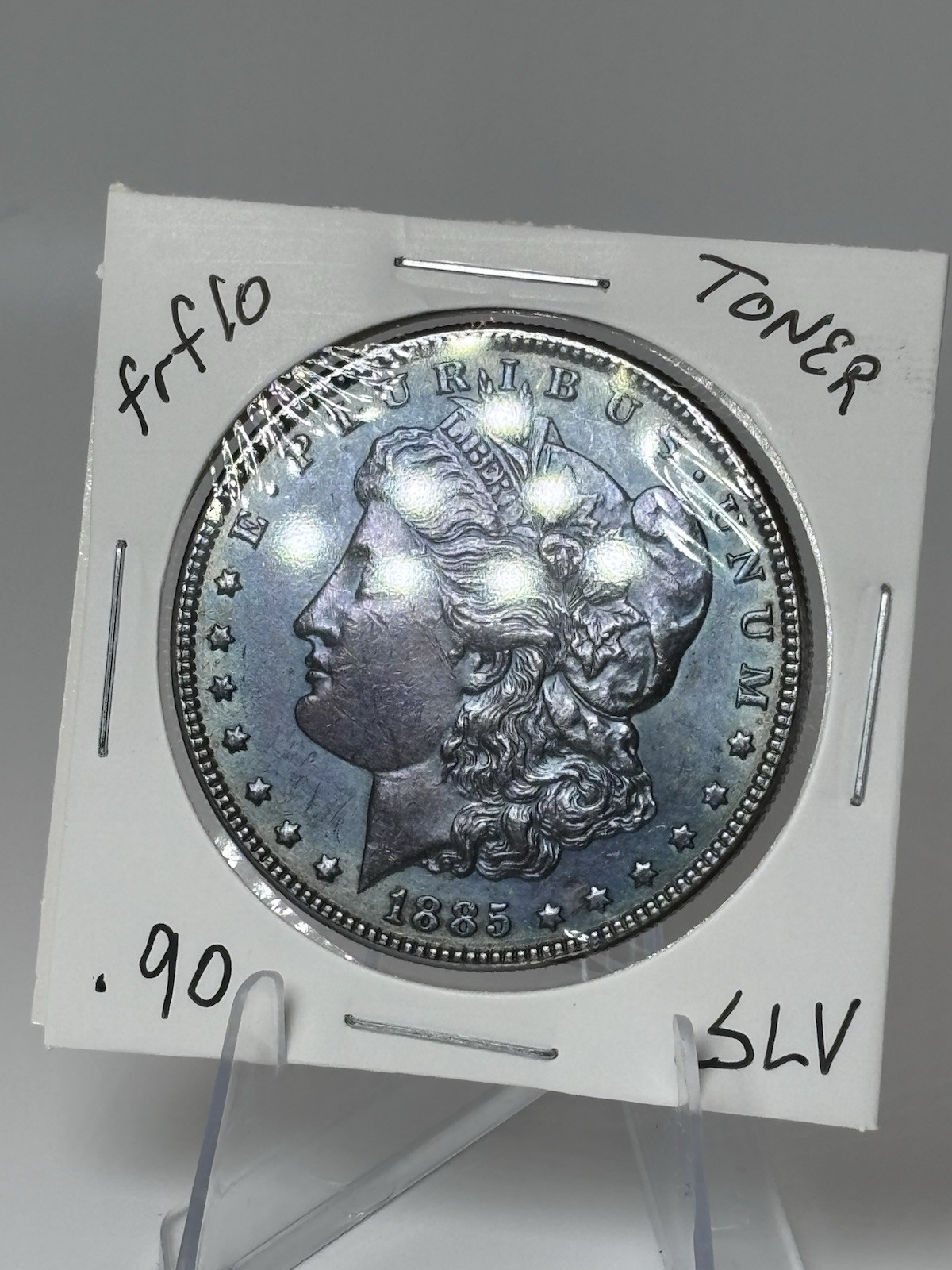 Morgan Silver Dollar 1885 Philadelphia Mint Toner #24 Beautiful Blue