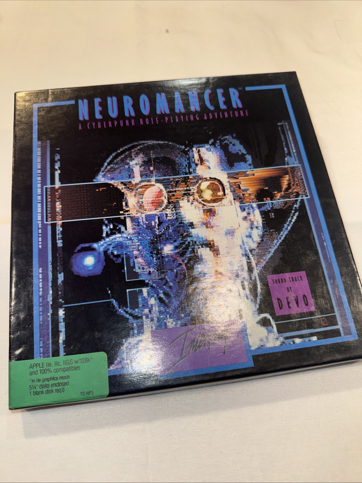 Neuromancer by Interplay Software for Apple IIe, IIc, IIGS.  5 1/4 Floppy Disks
