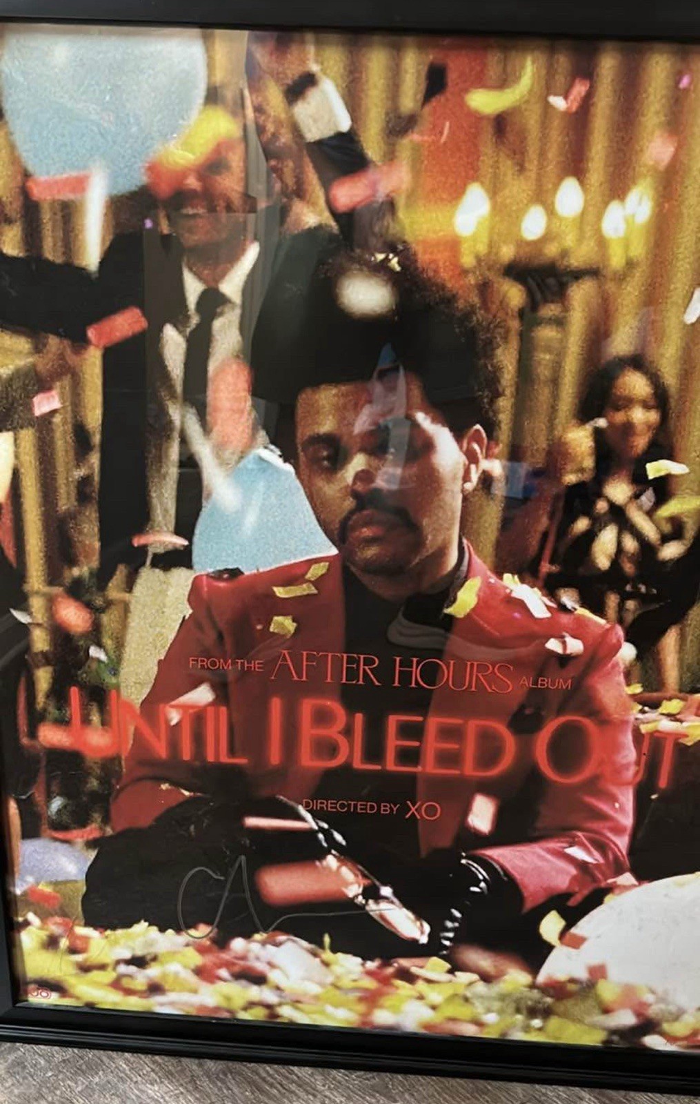 The Weeknd \'Until I Bleed Out\' Tour Poster Abel Tesfaye Signed The Weeknd \'Until I Bleed Out\' Tour Poster Abel Tesfaye Signed