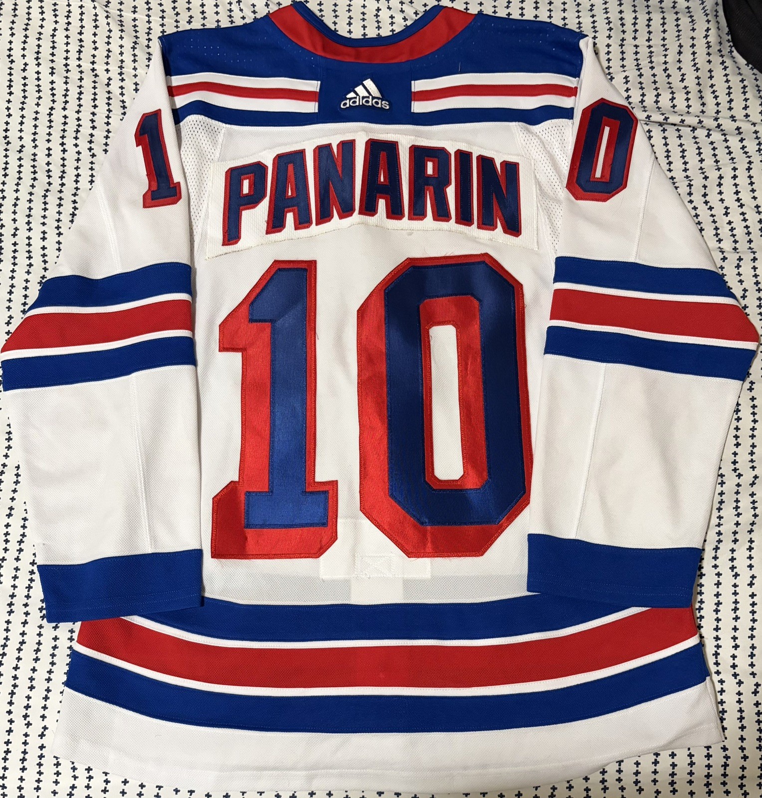 Artemi Panarin New York Rangers White Away Adidas NHL Hockey Jersey Size 46/S