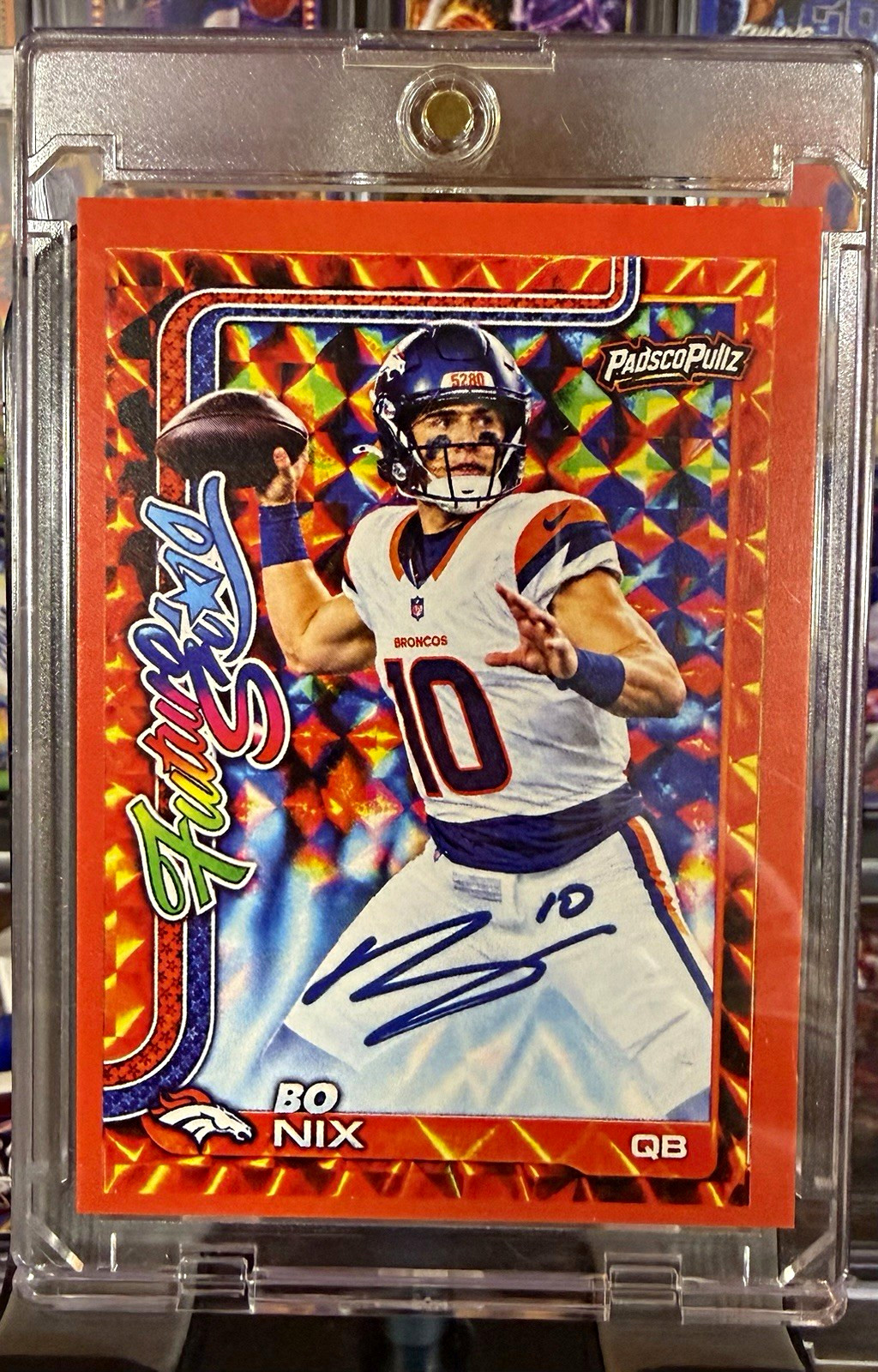 PadscoPullz Custom Bo Nix Future Studs Auto Orange PadscoPullz Custom Bo Nix Future Studs Auto Orange