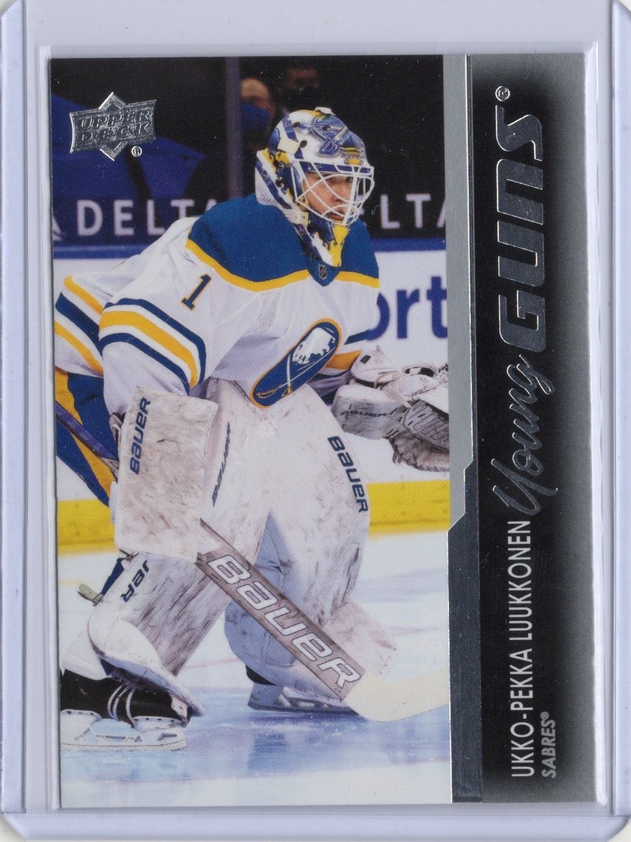 2021-22 UD Series 1 - Young Guns Ukko-Pekka Luukkonen #202 RC Sabres Fire Sale
