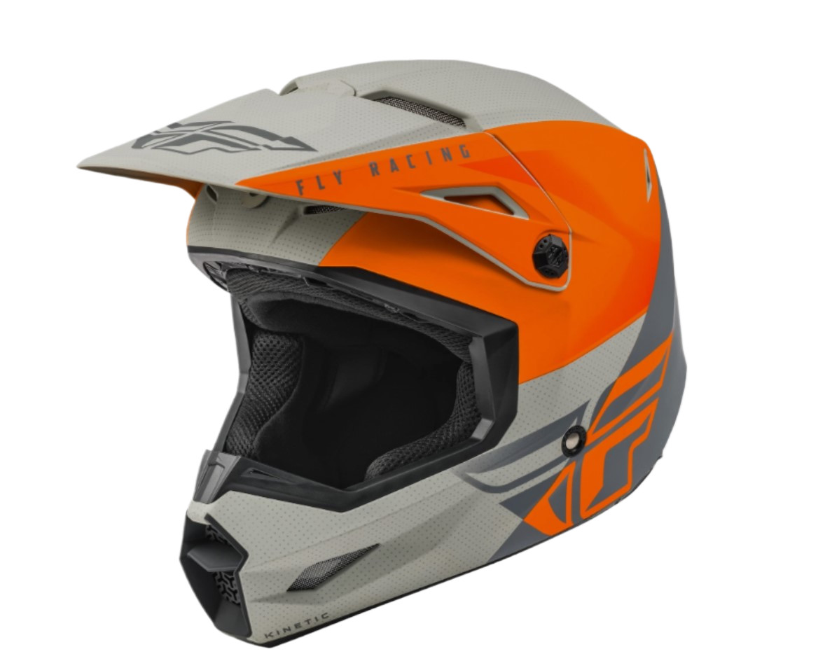 Fly Racing Kinetic Drift Matte Gray/Orange Helmet XS 53-54cm Straight Edge Fly Racing Kinetic Drift Matte Gray/Orange Helmet XS 53-54cm Straight Edge